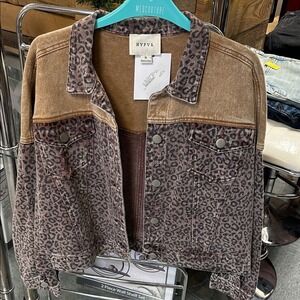 HYFVE Leopard Print Women's Jacket - Brown size small